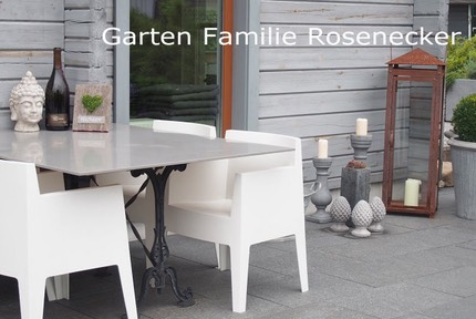 Fernplanung Garten Terrasse Basalt Belag