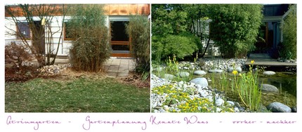 Gartenplanung Renate Waas Reihenhausgarten vorher-nachher